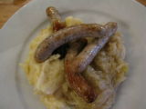 sausages poteto and sour...